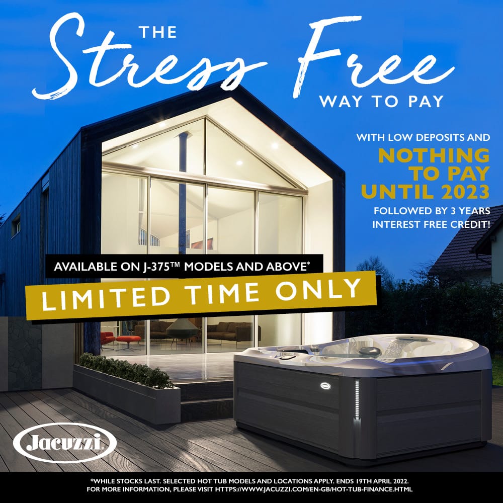 Jacuzzi®J585™ Hot Tub Oyster Pools & Hot Tubs Wales