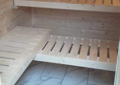 Inside. Basic Corner Indoor Sauna