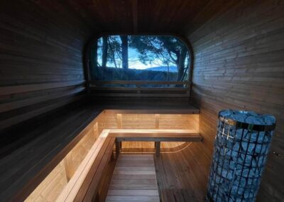 HEKLA, Cube sauna with Harvia Celindro Electric Stove + stones