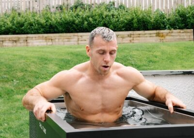Chill Tub Ice Bath Stainless Steel + Teak + Aluminium, Garden Patio, Gareth Davies, Wales Rugby & Scarlets Scrum Half